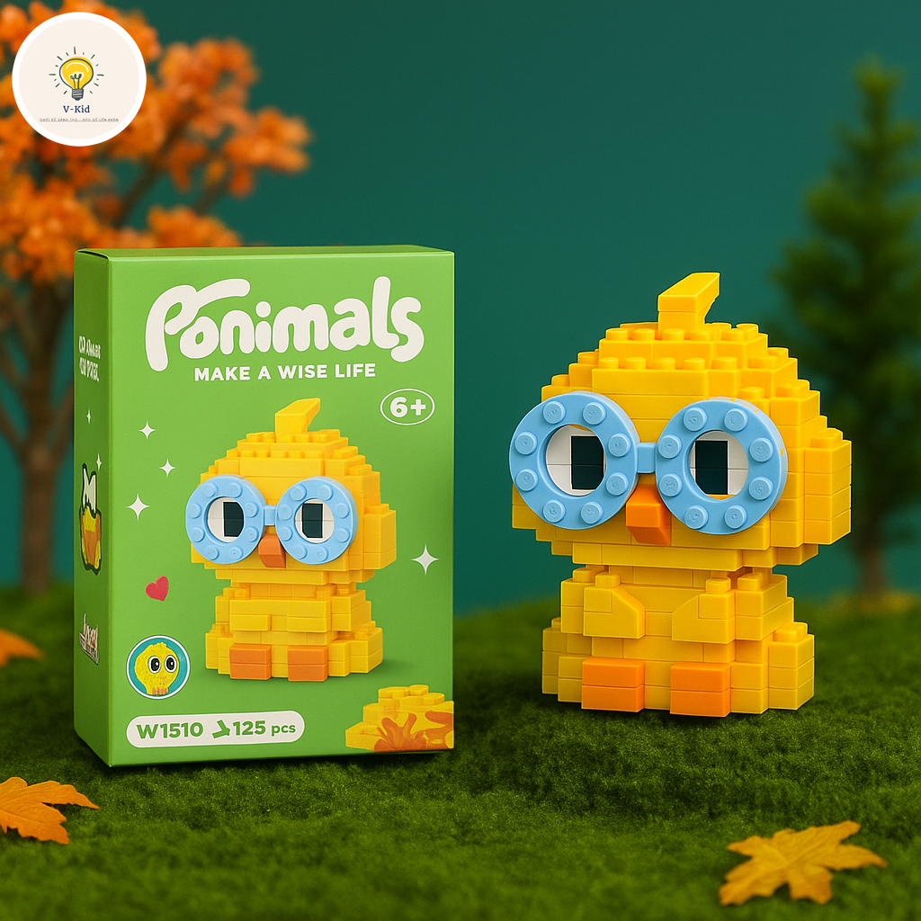Bộ Đồ Chơi Lắp Ráp Mini Động Vật Cute – Trang Trí Bàn Làm Việc, Mô Hình Nhân Vật Siêu Đáng Yêu