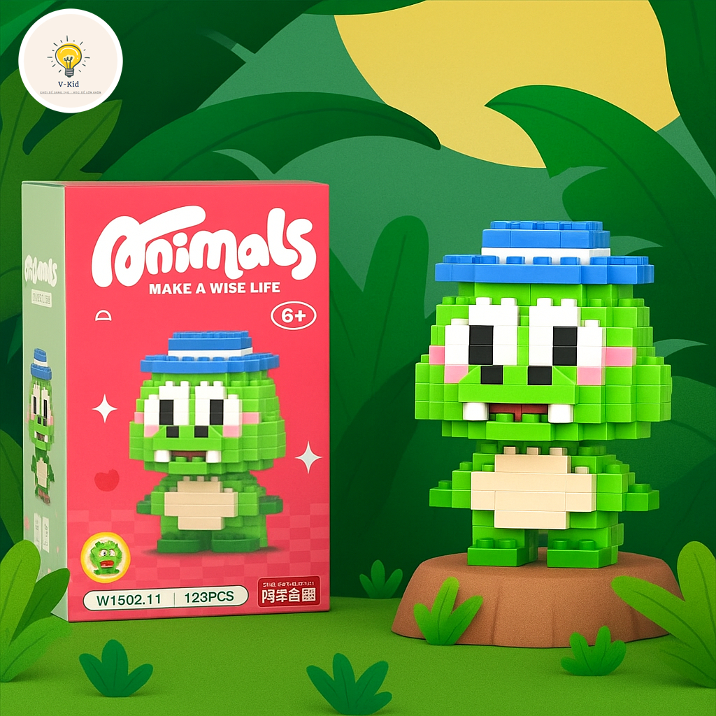 Bộ Đồ Chơi Lắp Ráp Mini Động Vật Cute – Trang Trí Bàn Làm Việc, Mô Hình Nhân Vật Siêu Đáng Yêu