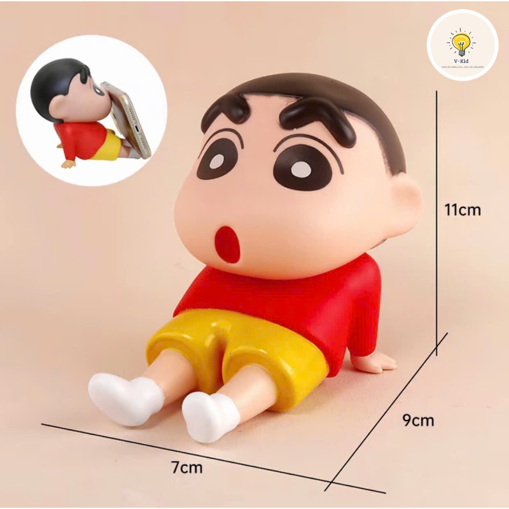 Shin Cậu Bé Bút Chì Dáng Ngồi Siêu Yêu – Giá Đỡ Điện Thoại & Trang trí Góc Học Tập