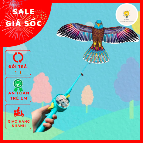 Đồ Chơi Diều Cần Câu 3D Mini Cho Bé – Họa Tiết Hoạt Hình Dễ Thương, Thỏa Sức Vui Chơi ( 35cm )