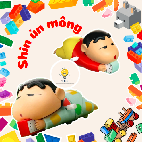 Đồ Chơi Shin Cậu Bé Bút Chì  Nằm Bò Ủn Mông Siêu Đáng yêu cho các bé