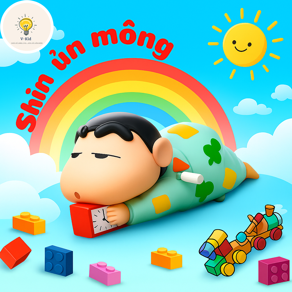 Đồ Chơi Shin Cậu Bé Bút Chì  Nằm Bò Ủn Mông Siêu Đáng yêu cho các bé