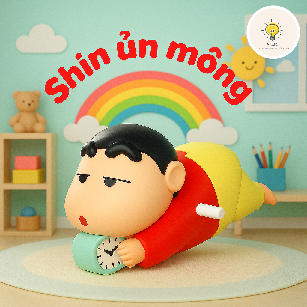 Đồ Chơi Shin Cậu Bé Bút Chì  Nằm Bò Ủn Mông Siêu Đáng yêu cho các bé