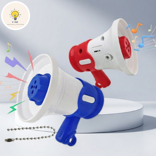 Loa Mini Cầm Tay Cho Bé  Có Ghi Âm, Kèm Pin, Móc Khóa, Đồ Chơi Loa Phóng Đồ Chơi Siêu Dễ Thương