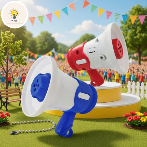 Loa Mini Cầm Tay Cho Bé  Có Ghi Âm, Kèm Pin, Móc Khóa, Đồ Chơi Loa Phóng Đồ Chơi Siêu Dễ Thương