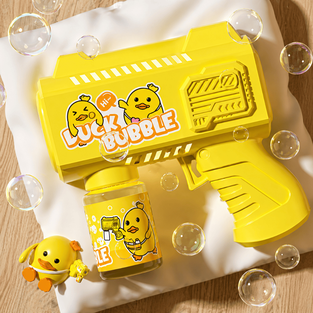Súng Phun Bong Bóng Tự Động, Có Hiệu Ứng Đèn Khi Bắn Siêu Cute Cho Các Bé (không kèm pin)