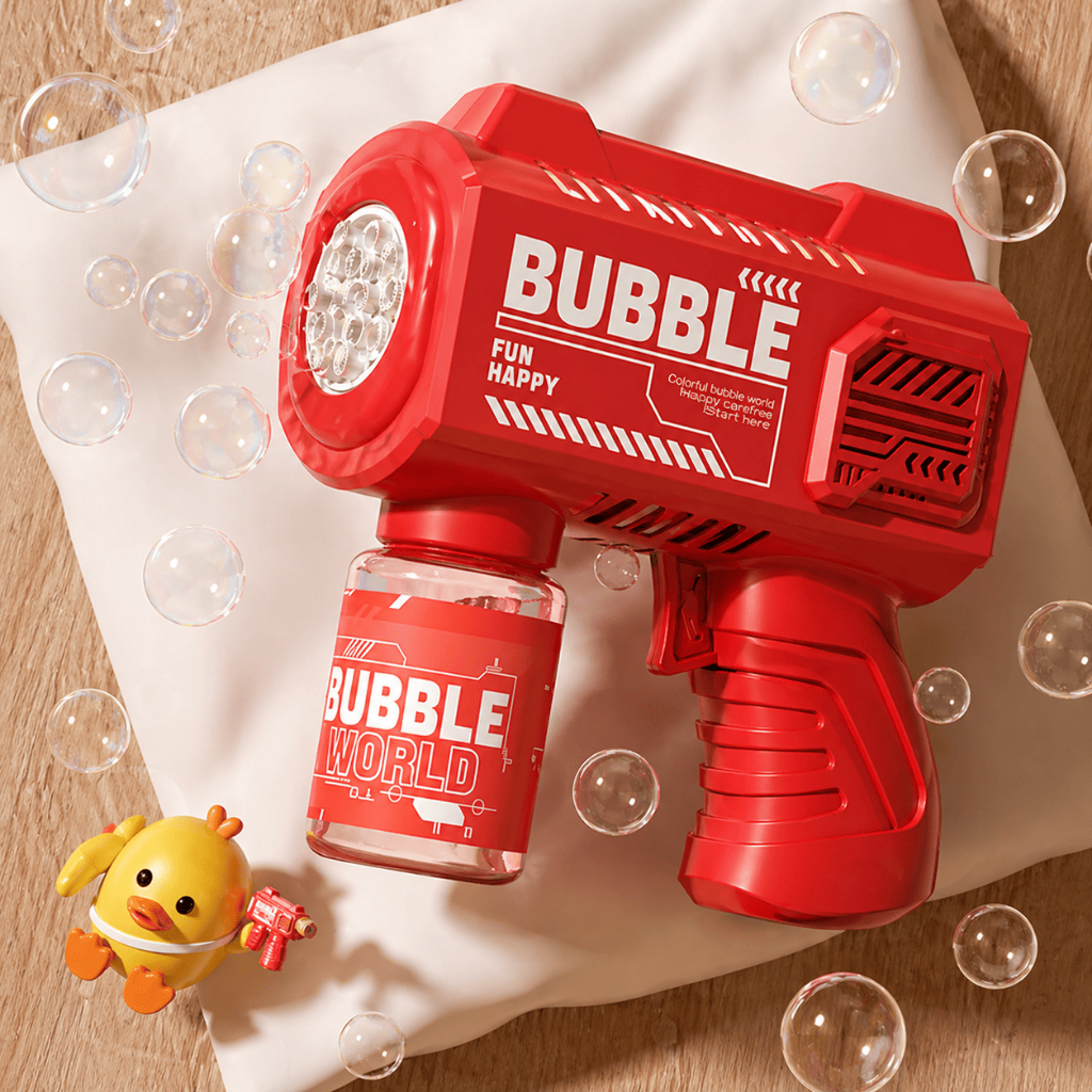 Súng Phun Bong Bóng Tự Động, Có Hiệu Ứng Đèn Khi Bắn Siêu Cute Cho Các Bé (không kèm pin)